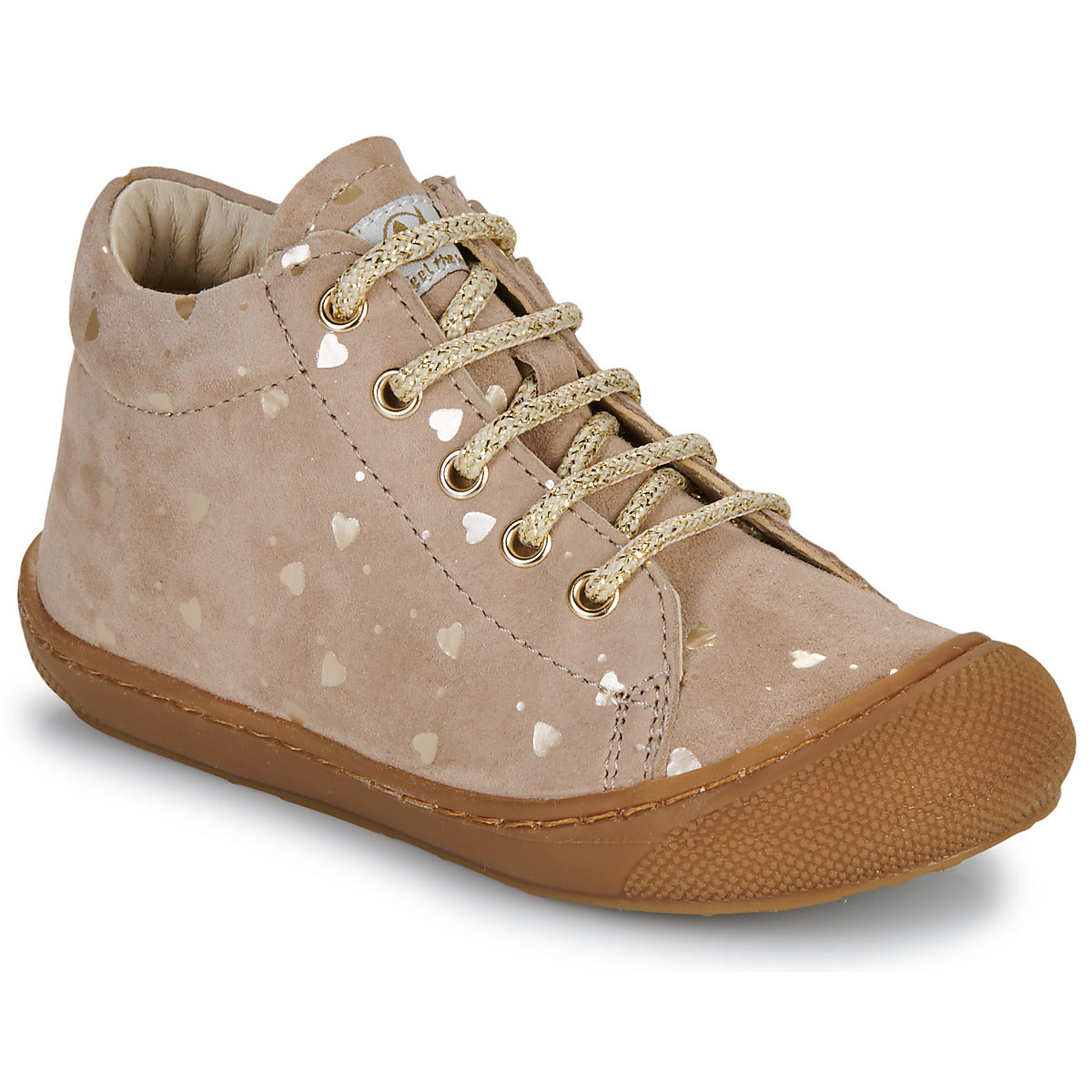 Scarpe bambini ragazza Naturino  COCOON ZIP SUEDE LOVE  Beige