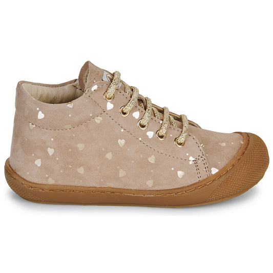 Scarpe bambini ragazza Naturino  COCOON ZIP SUEDE LOVE  Beige
