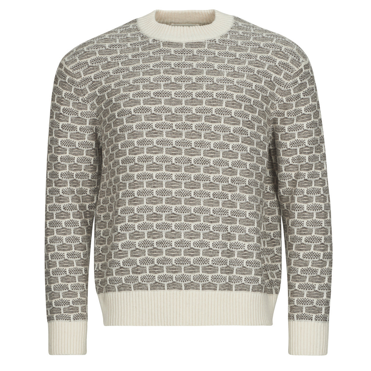 Maglione Uomo Selected  SLHKEITH LS KNIT  Beige