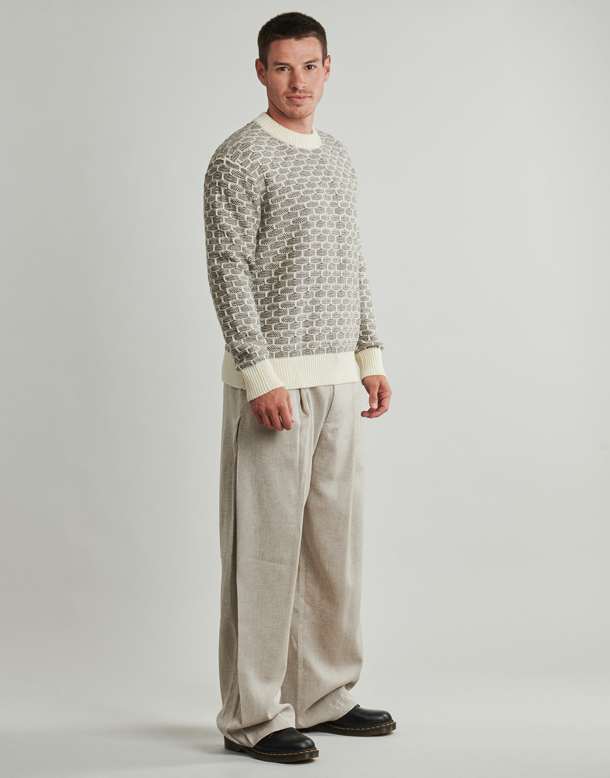 Maglione Uomo Selected  SLHKEITH LS KNIT  Beige