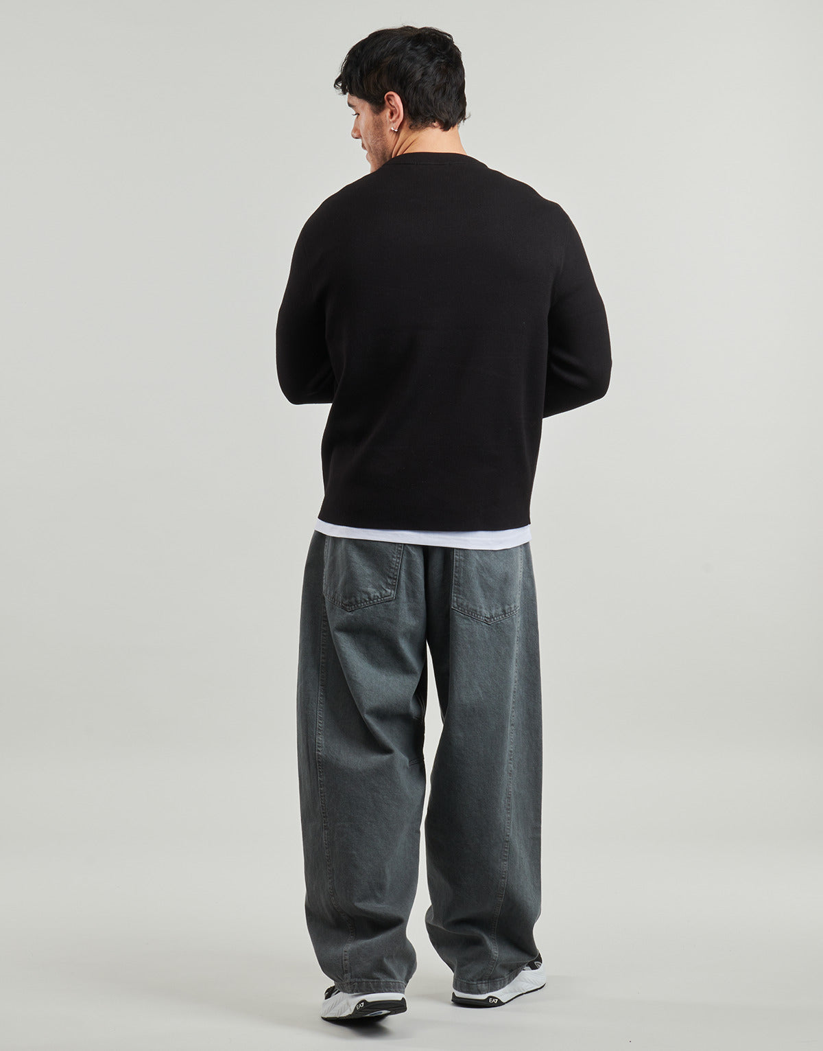 Maglione Uomo Selected  SLHTELLER FN RELAXED CREW NECK  Nero