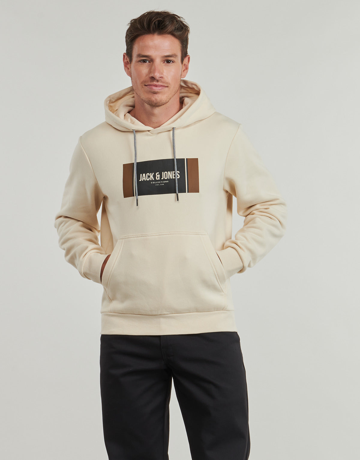 Felpa Uomo Jack & Jones  JJHAYATO  Beige