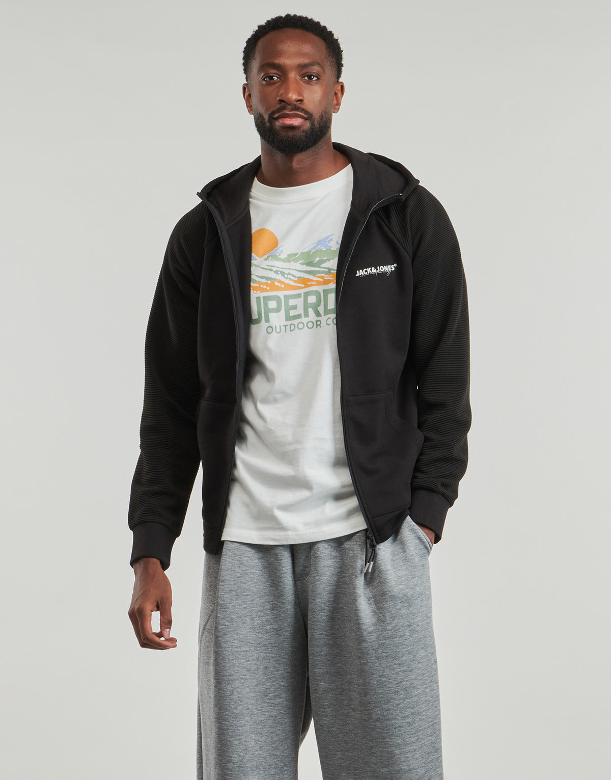 Felpa Uomo Jack & Jones  JJTHATCHER SWEAT  Nero