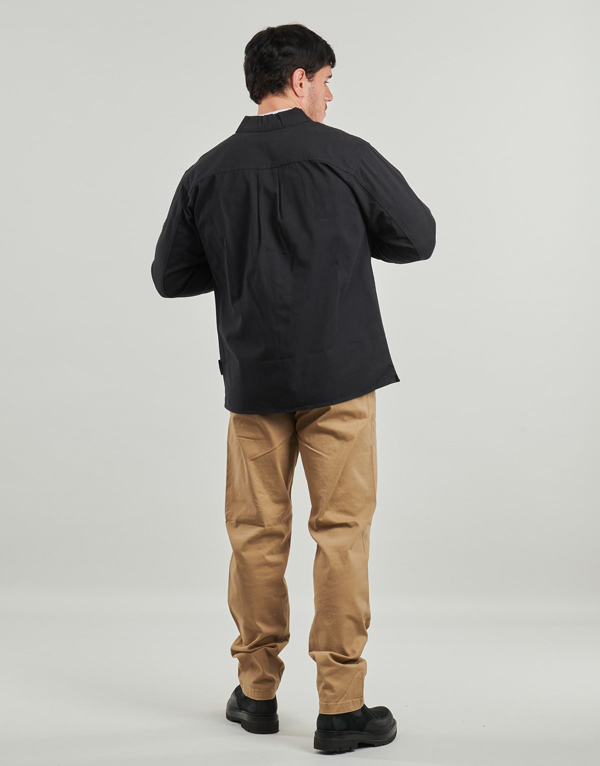 Camicia a maniche lunghe Uomo Jack & Jones  JCOGRID CLASSIC  Nero