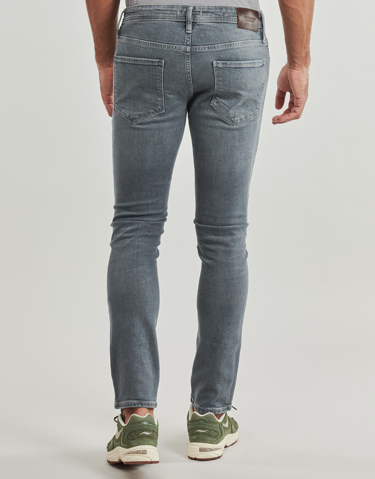 Jeans Slim Uomo Jack & Jones  JJIGLENN JJFELIX AM 646  Grigio