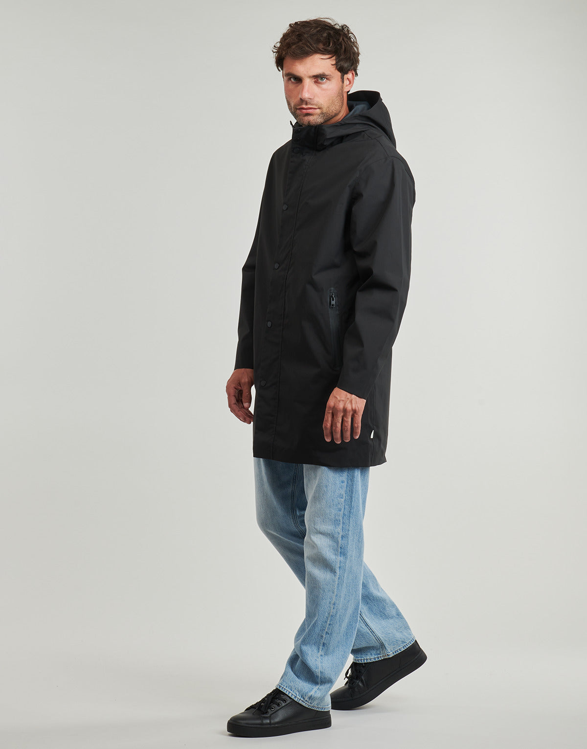 Parka Uomo Jack & Jones  JPRCCREAGAN TECH RAIN  Nero