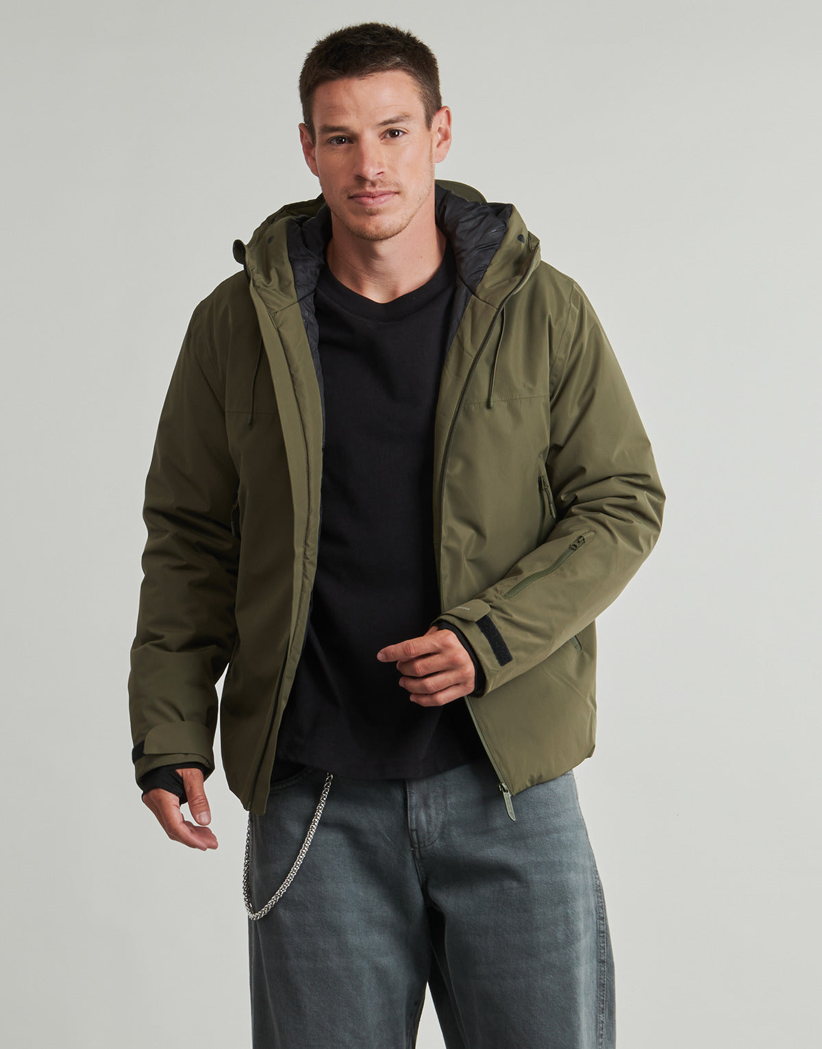 Parka Uomo Jack & Jones  JCOFUSION TECHNICAL  Kaki
