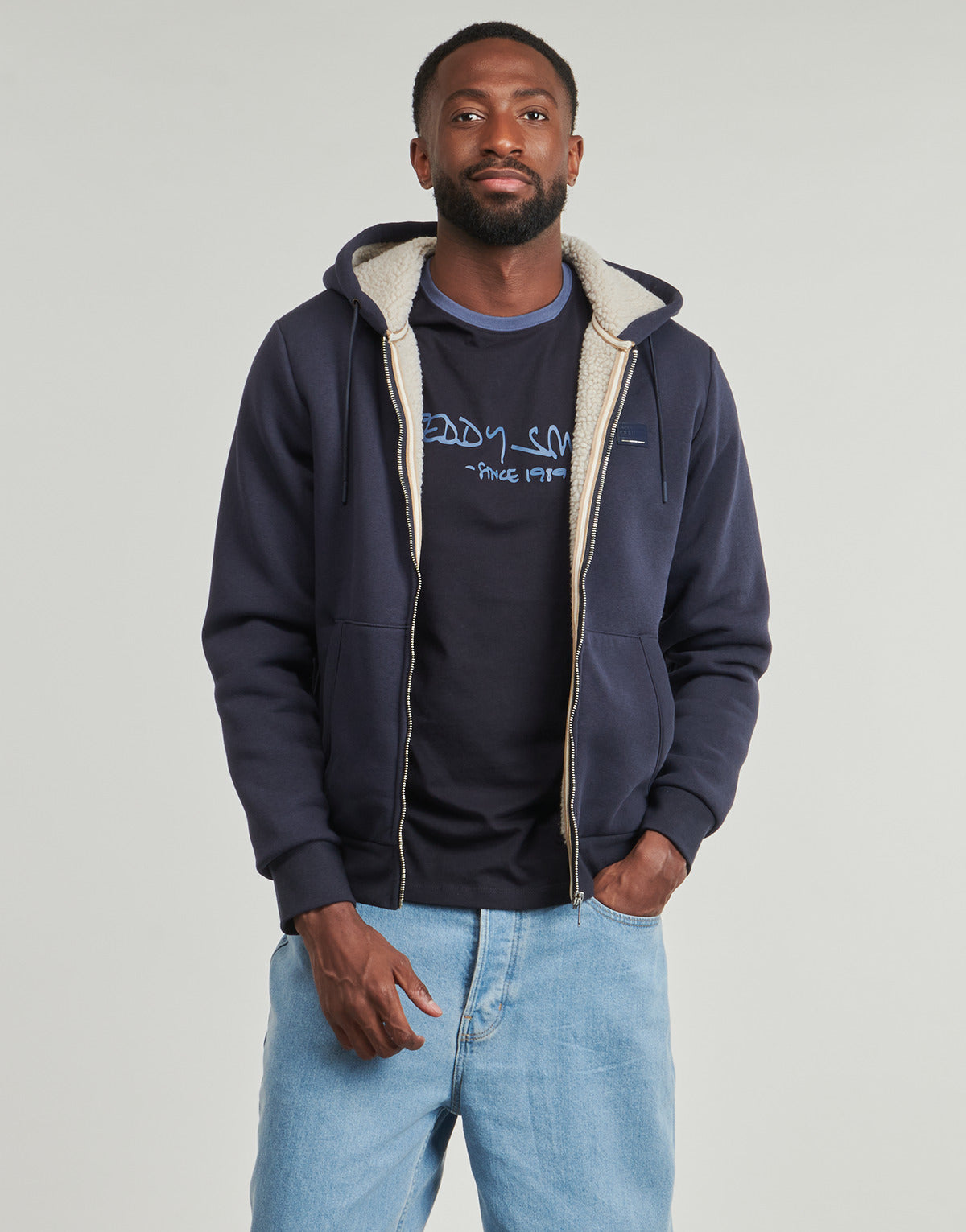 Felpa Uomo Jack & Jones  JPRBLUMASON TEDDY  Marine