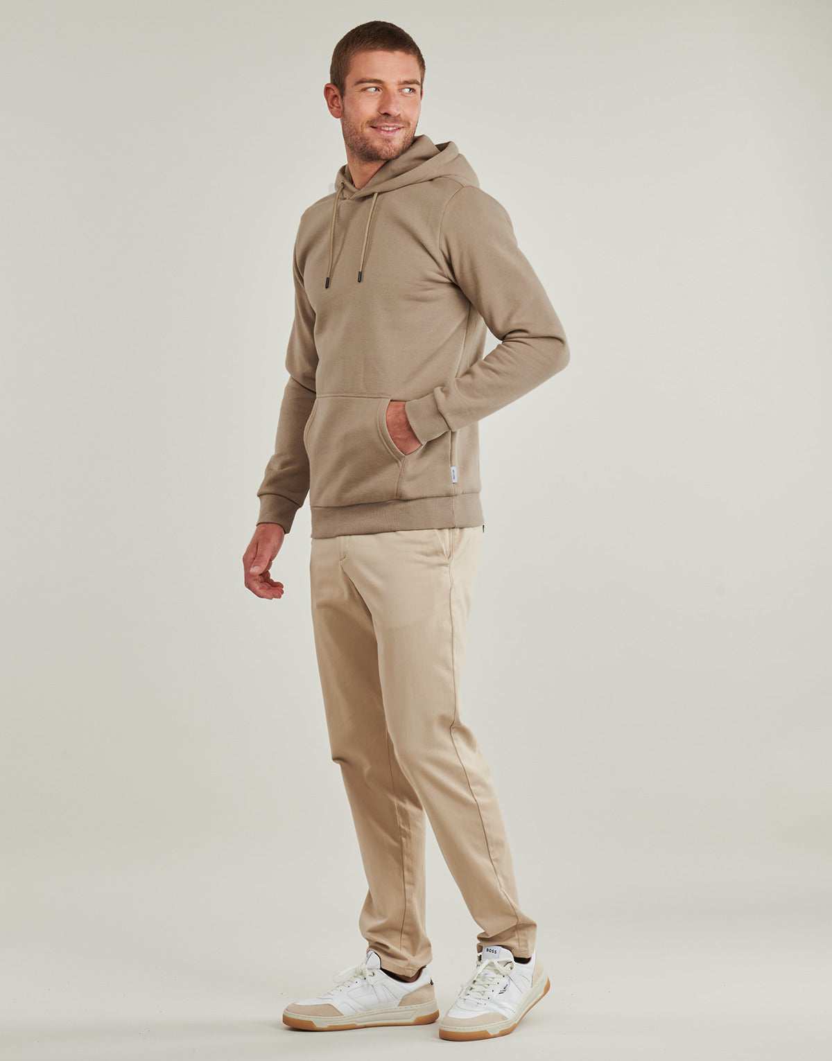 Felpa Uomo Only & Sons   ONSCERES HOODIE  Beige