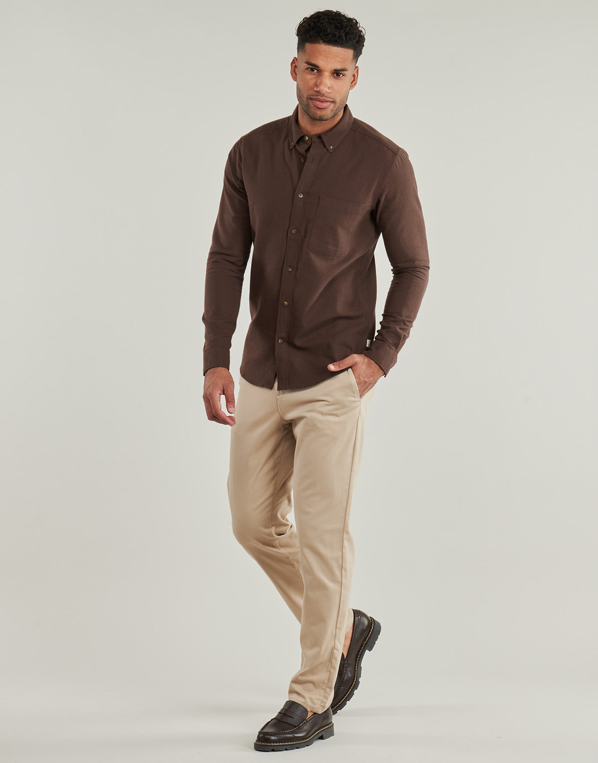 Camicia a maniche lunghe Uomo Only & Sons ONSGUDMUND Marrone