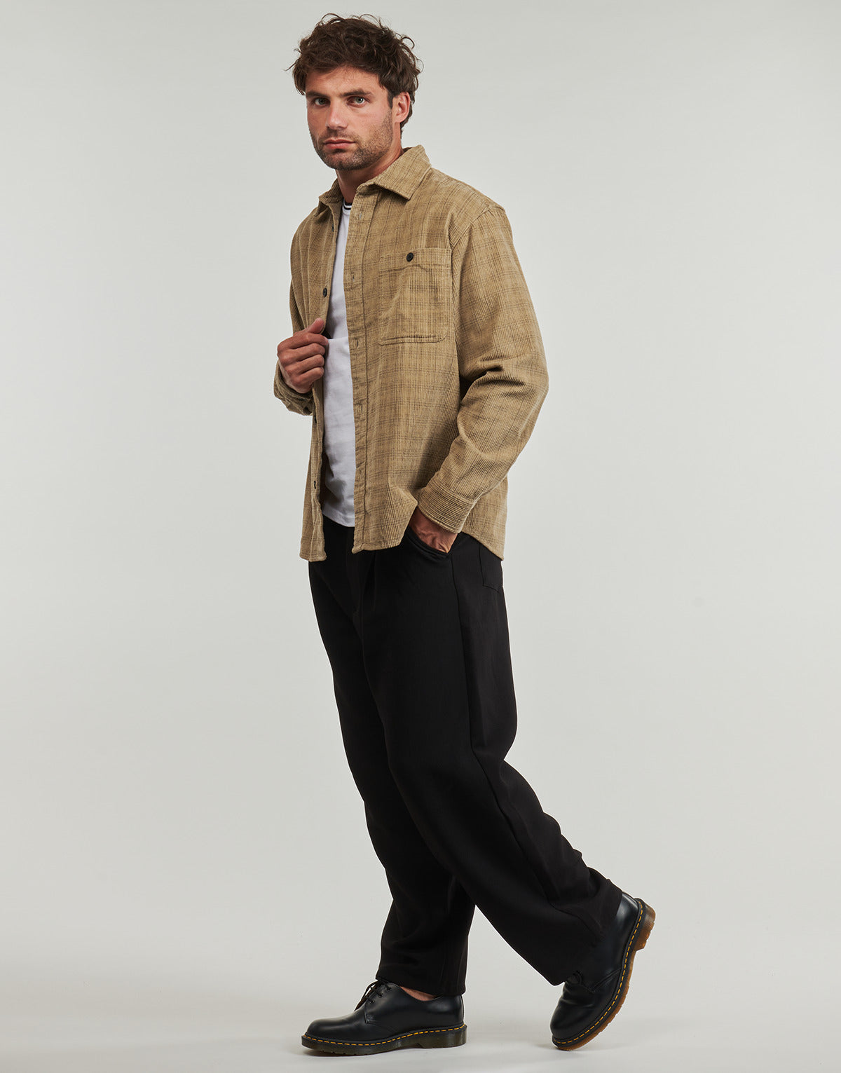 Camicia a maniche lunghe Uomo Only & Sons   ONSWALEED CORDUROY   Beige