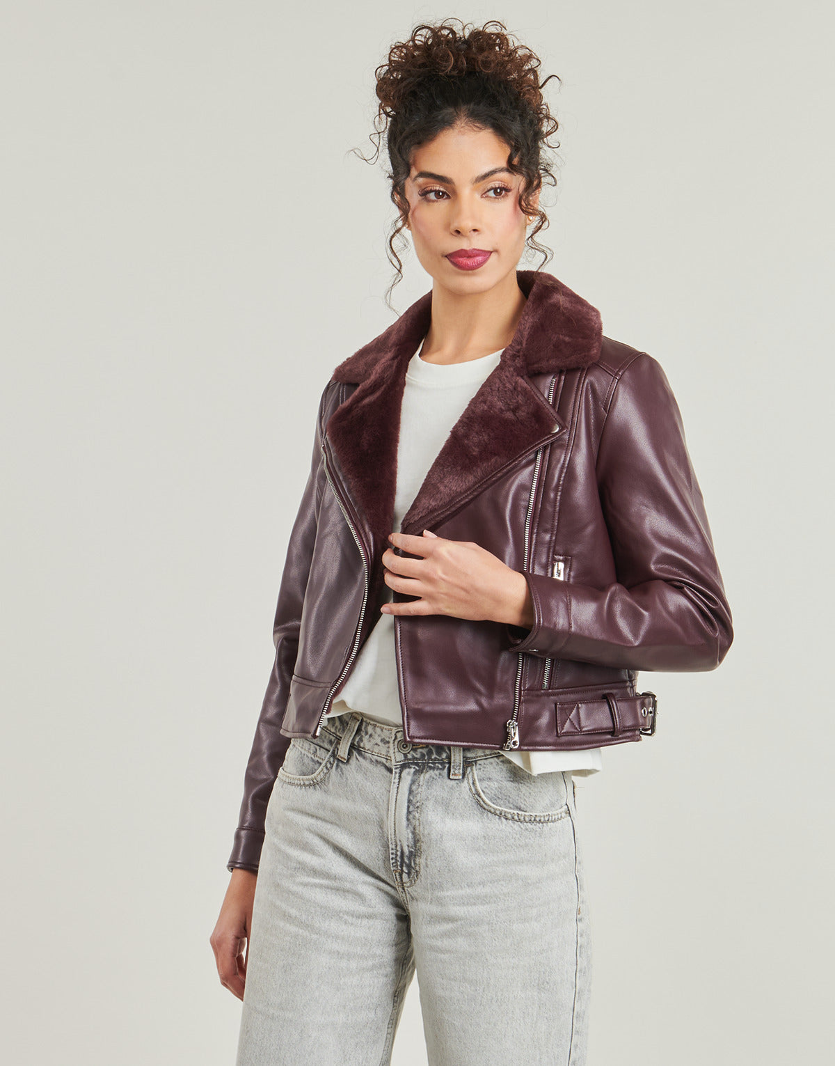 Giacca in pelle Donna Vero Moda  VMHAILEY   Rosso