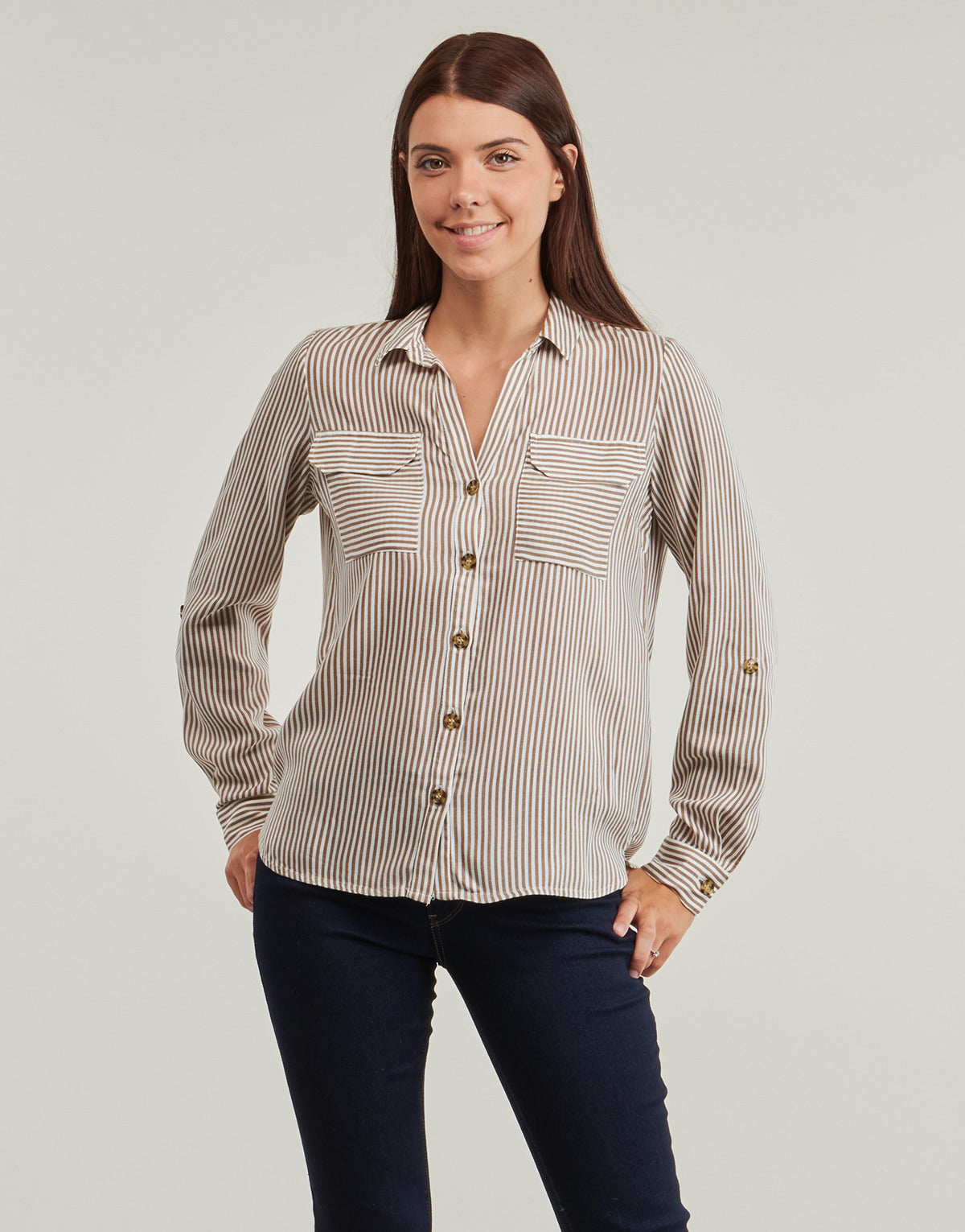 Camicetta Donna Vero Moda  VMBUMPY   Marrone