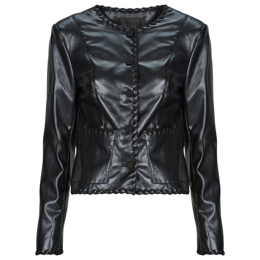 Giacca in pelle Donna Guess LEONTINE Nero