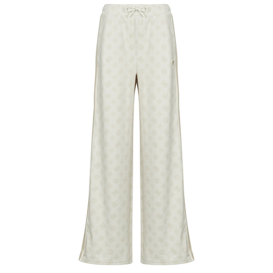 Pantaloni Sportivi Donna Guess  PEONY TAPED STRAIGHT LONG PANT  Bianco