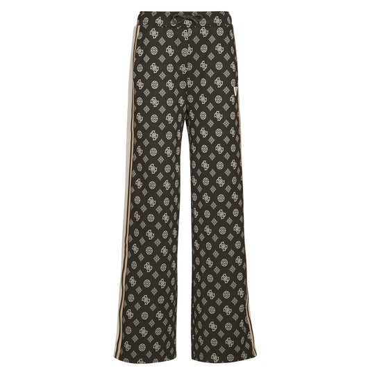 Pantaloni Sportivi Donna Guess PEONY TAPED STRAIGHT LONG PANT Nero