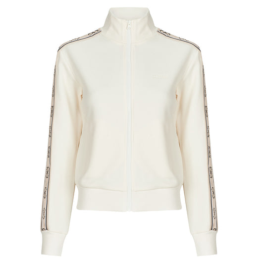 Felpa Donna Guess BRITNEY FULL ZIP SWEATSHIRT Bianco