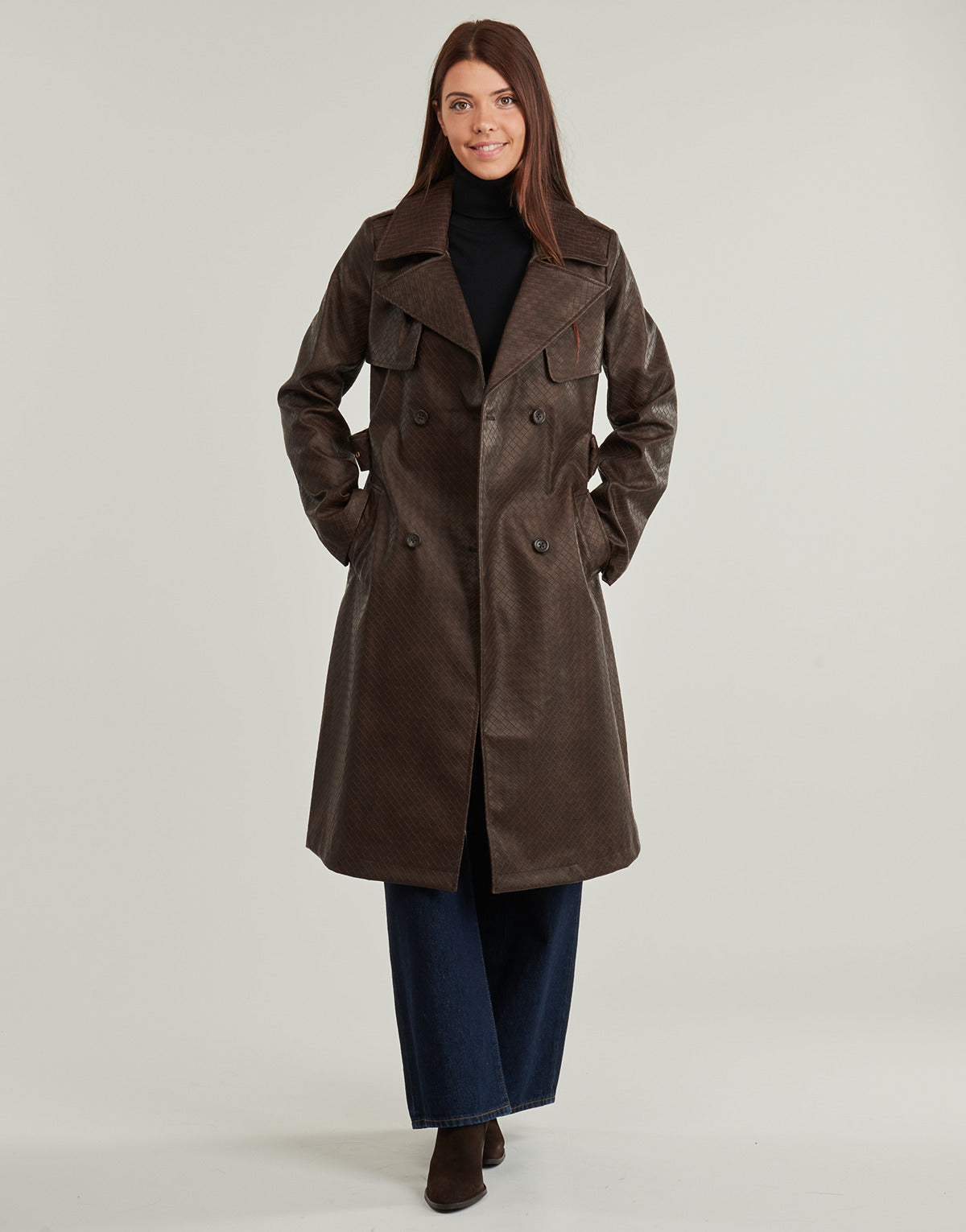 Trench Donna Guess  CARMEN PU TRENCH  Marrone