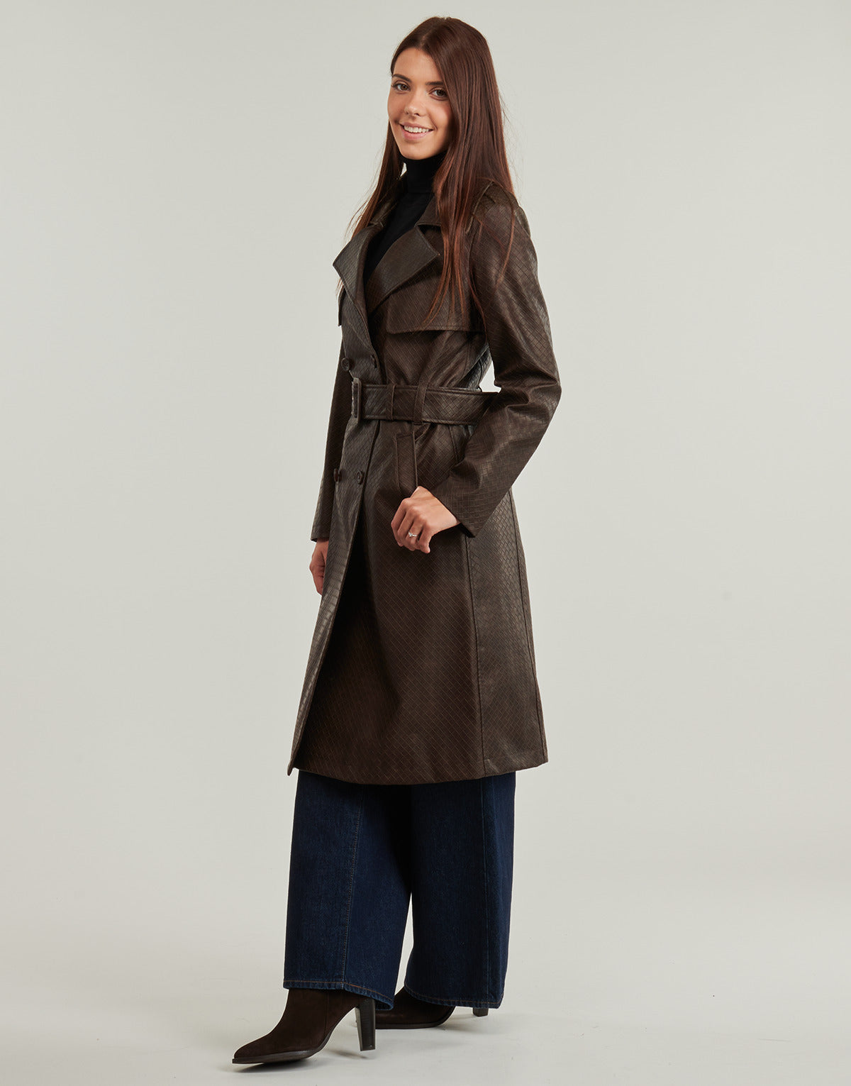 Trench Donna Guess CARMEN PU TRENCH Marrone