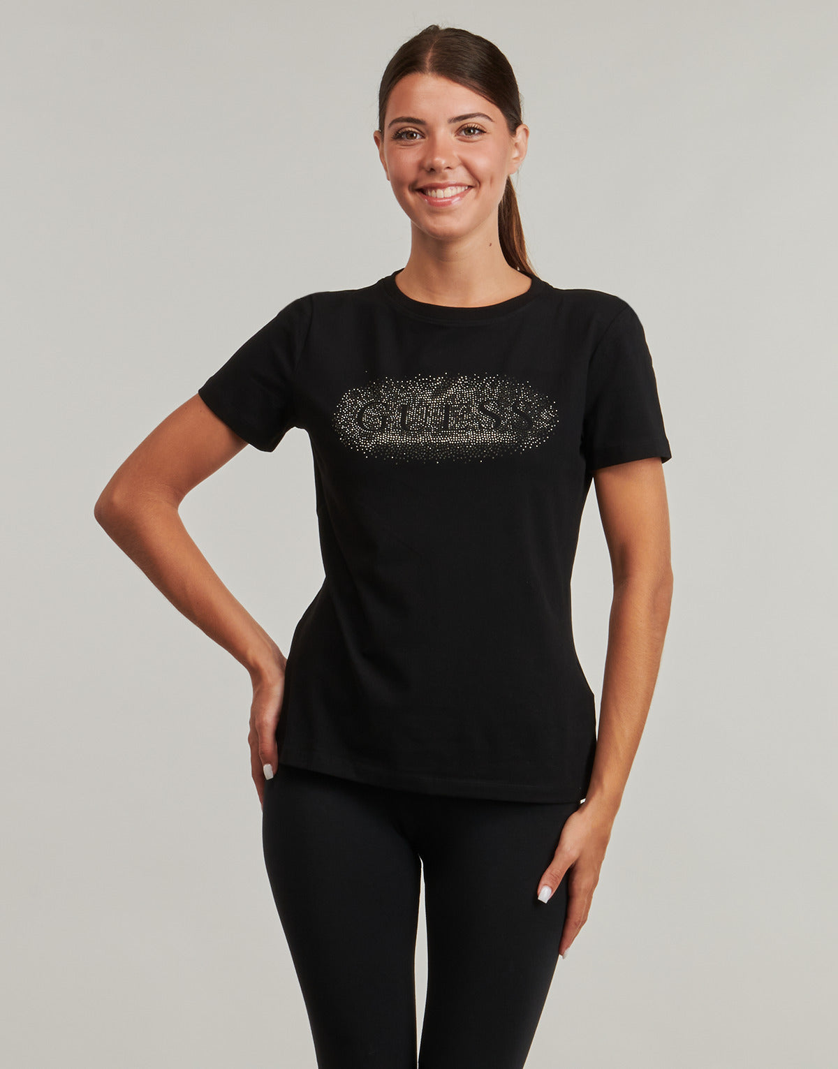 T-shirt Donna Guess  INGRID  Nero