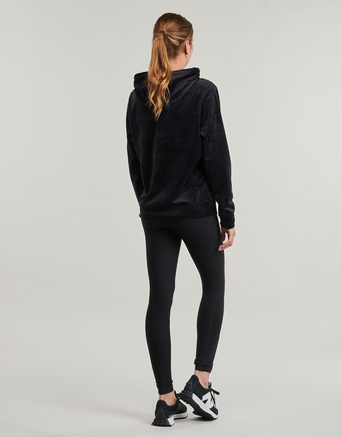 Felpa Donna Guess  COUTURE HOODIE SWEATSHIRT  Nero
