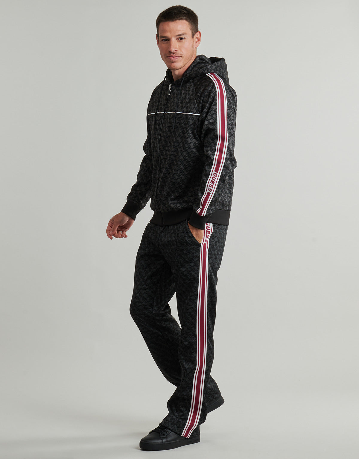 Felpa Uomo Guess  PARIMO 4G FULL ZIP  Nero