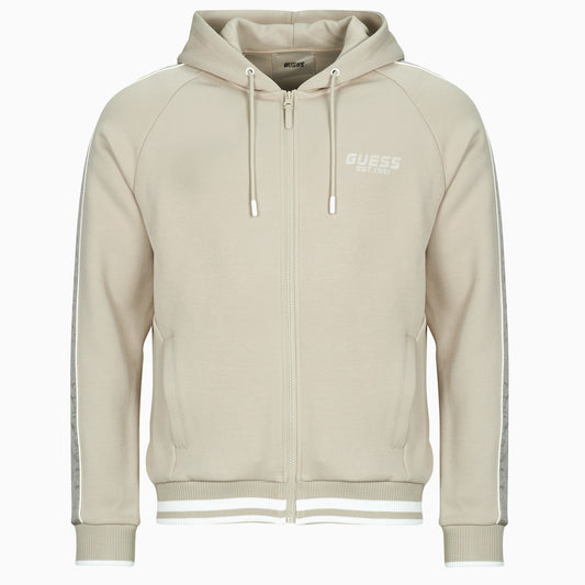 Felpa Uomo Guess  FINLO ZIPPED HOODIE  Beige