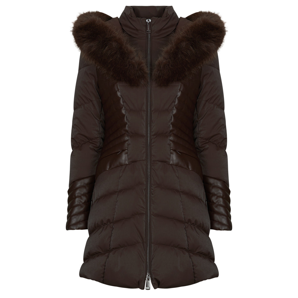 Piumino Donna Guess  NEW OXANA JACKET  Marrone