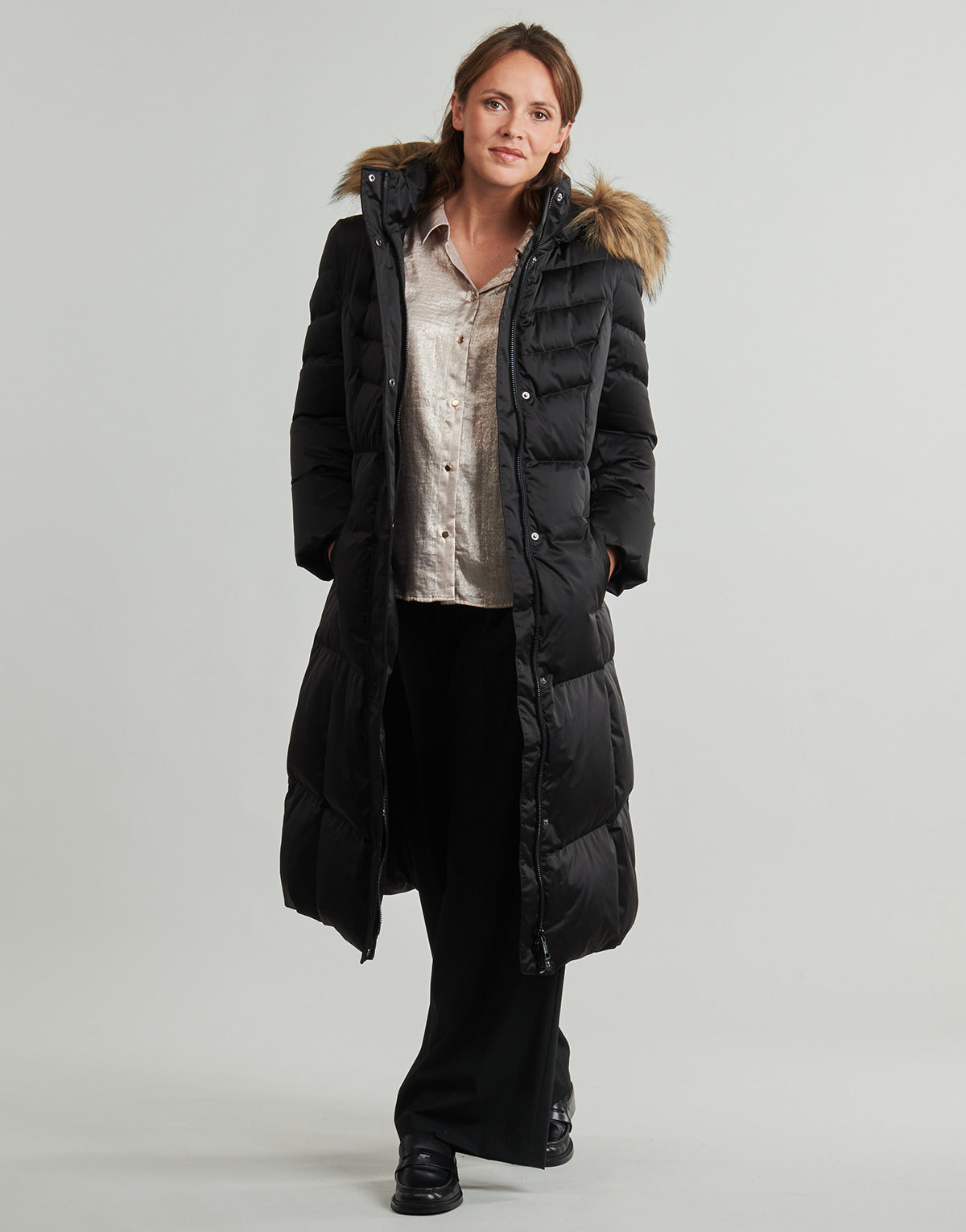 Piumino Donna Guess  MARINA LONG  Nero