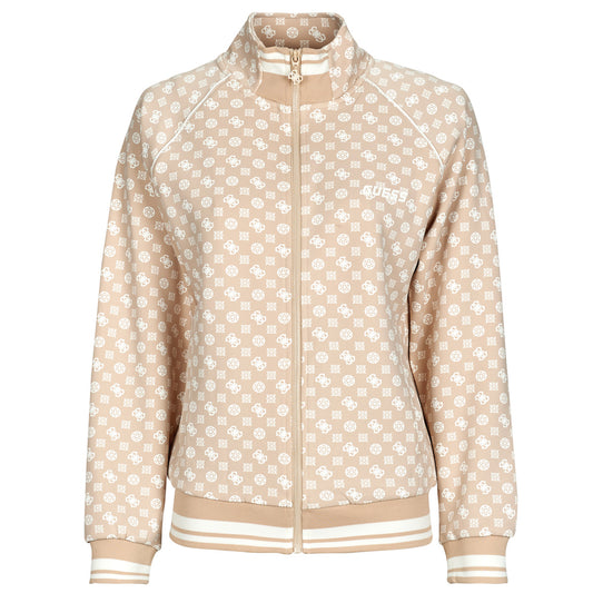 Felpa Donna Guess  AGGIE FULL ZIP  Beige