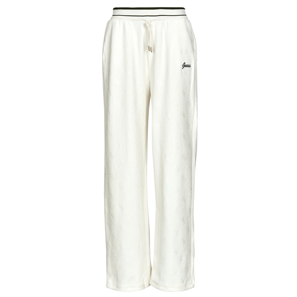 Pantaloni Sportivi Donna Guess  PAULINA WIDE LEG  Bianco