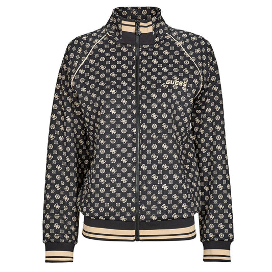 Felpa Donna Guess  AGGIE FULL ZIP  Nero