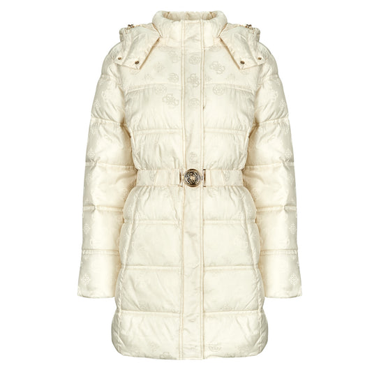 Piumino Donna Guess  IMMA LOGO MIDI  Beige