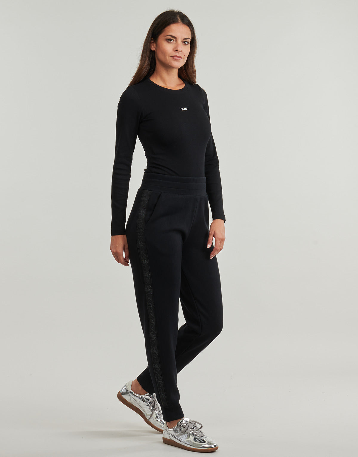 Pantaloni Sportivi Donna Guess  NEW VICTOIRE SCUBA  Nero