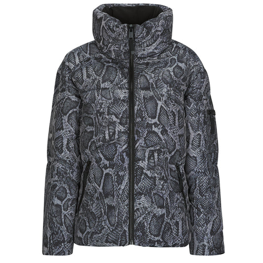 Piumino Donna Guess  MARTINA PRINT CROP  Grigio