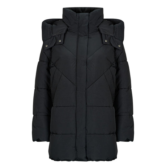 Piumino Donna Guess  ELEONOR HOODIE  Nero