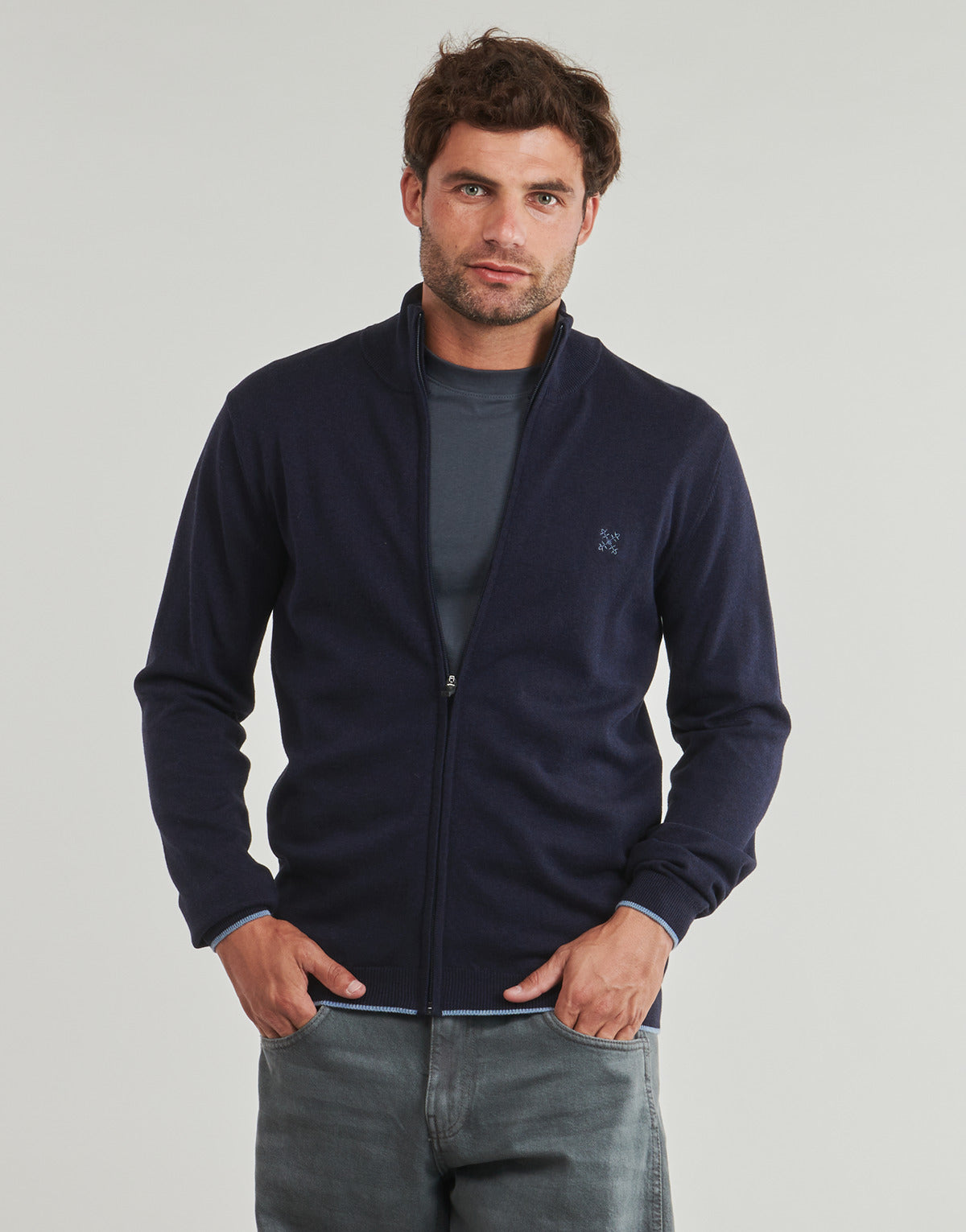 Gilet / Cardigan Uomo Oxbow  R2PEZIP  Marine