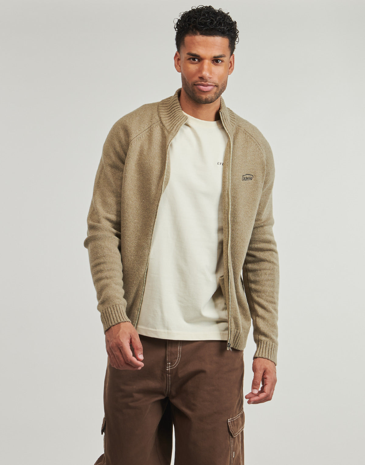 Gilet / Cardigan Uomo Oxbow  R2CURRENT  Beige