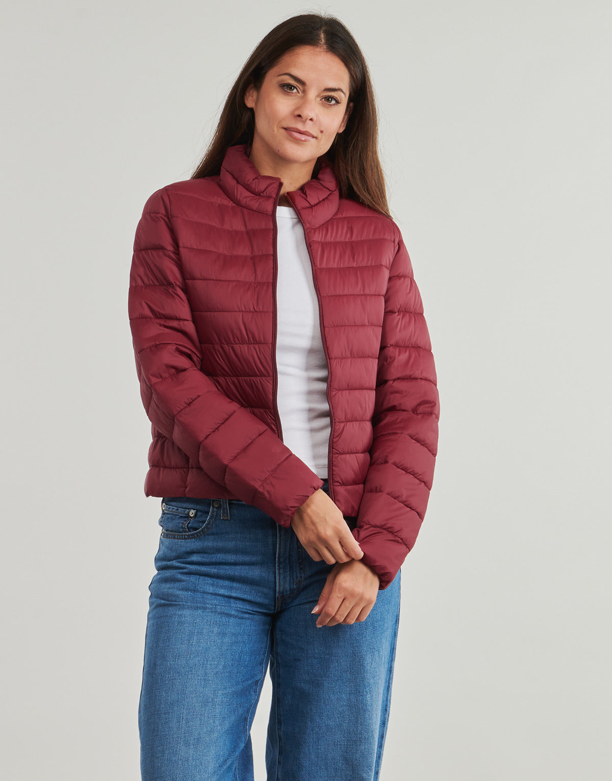 Piumino Donna Only  ONLTAHIA LW QUILTED  Bordeaux