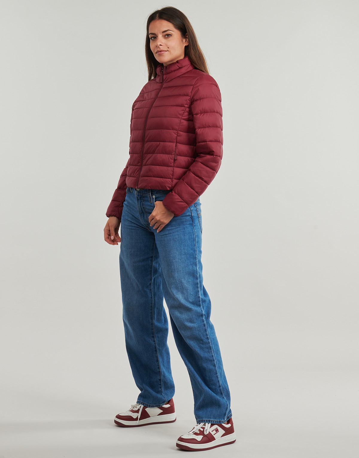 Piumino Donna Only  ONLTAHIA LW QUILTED  Bordeaux