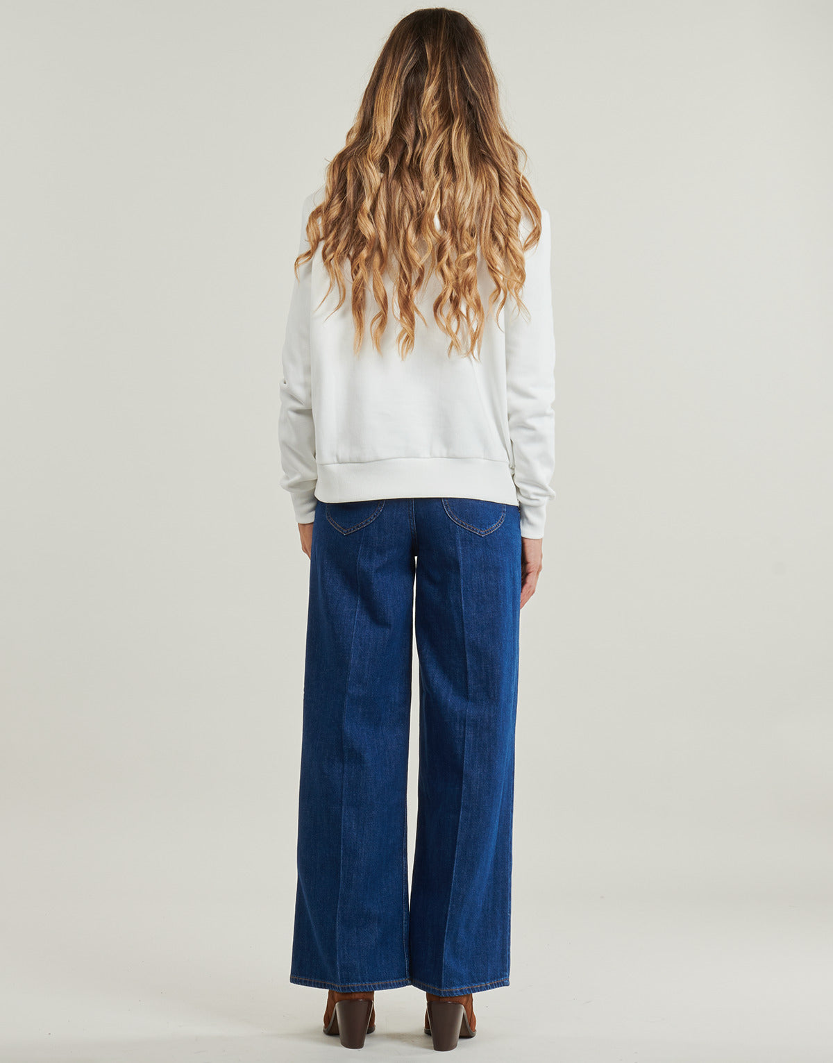 Felpa Donna Only  ONLMAIA L/S BELIEVE HOOD  Bianco