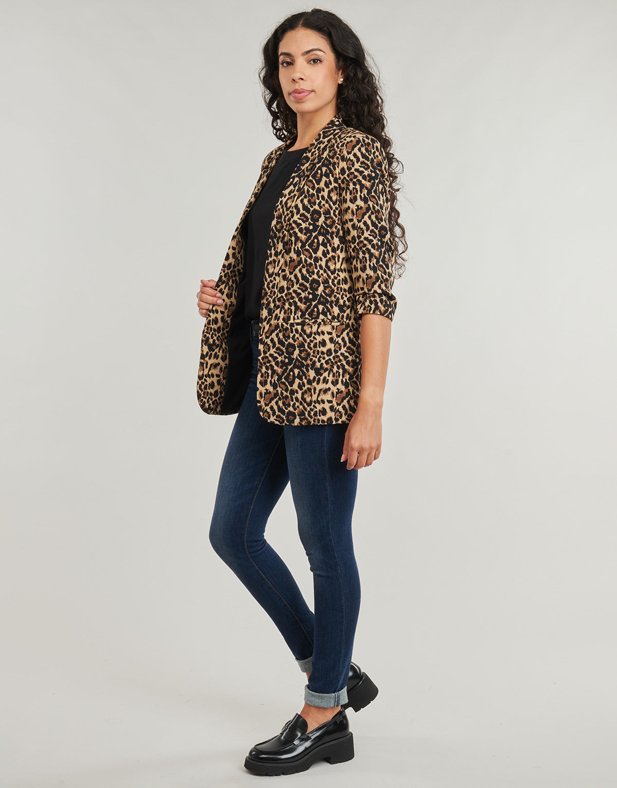 Giacca Donna Only ONLELLY 3/4 LIFE BLAZER AOP Marrone