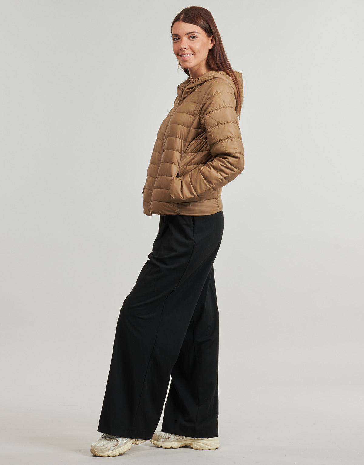 Piumino Donna Only  ONLTAHIA LW QUILTED HOOD  Marrone