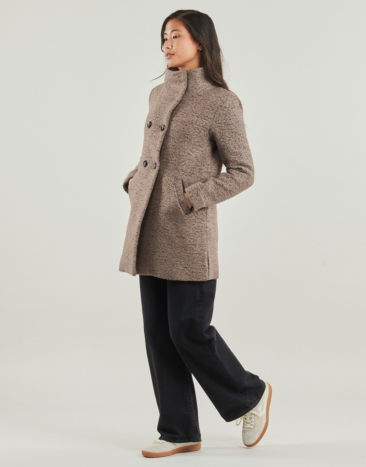 Mantella Donna Only  ONLNEWSOPHIA WOOL  Marrone