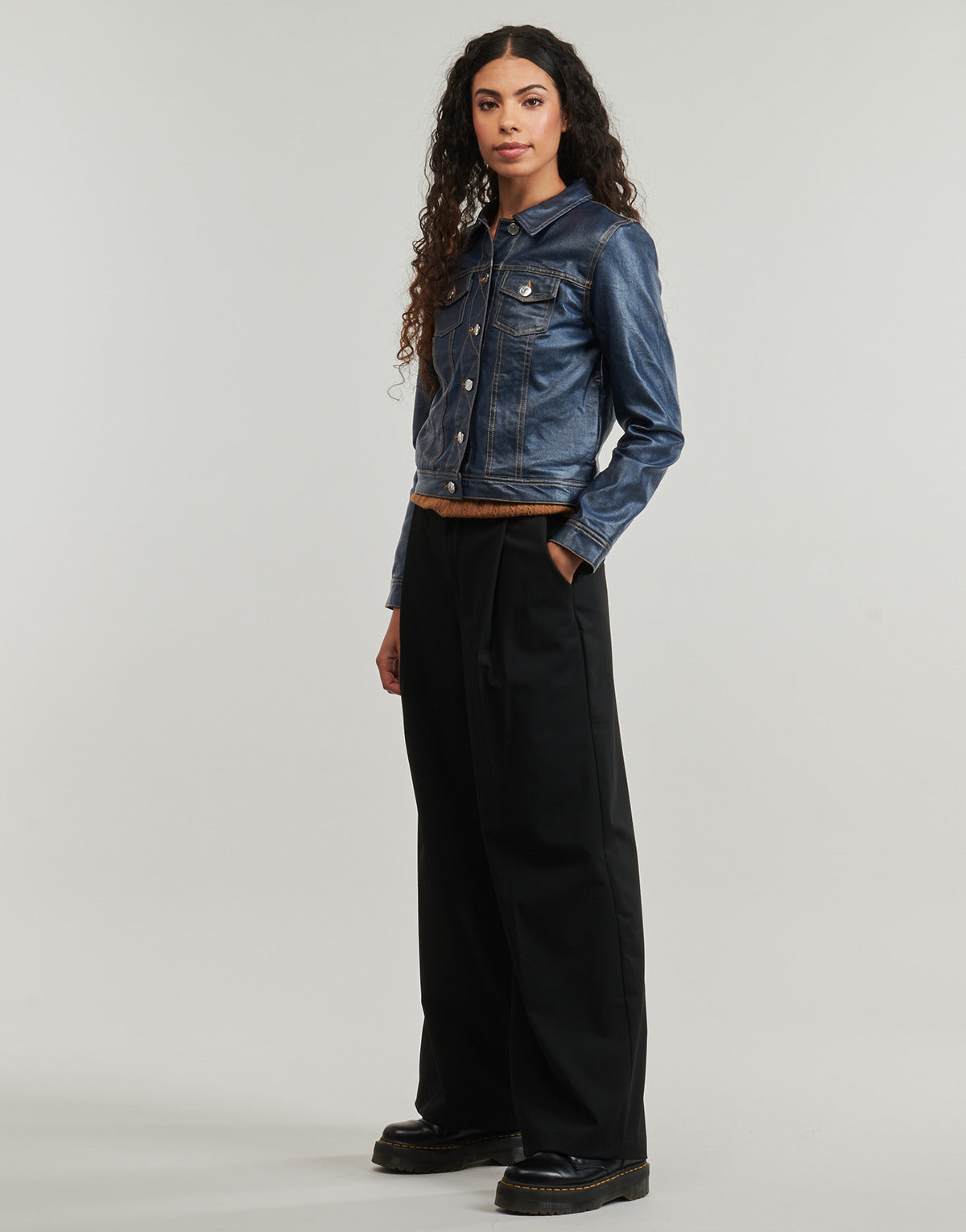 Giacca in pelle Donna Only  ONLCITA L/S COATED  Marine