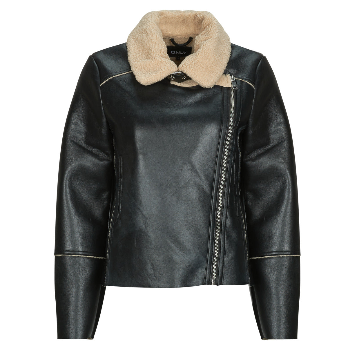 Giacca in pelle Donna Only  ONLDORA BONDED  Nero