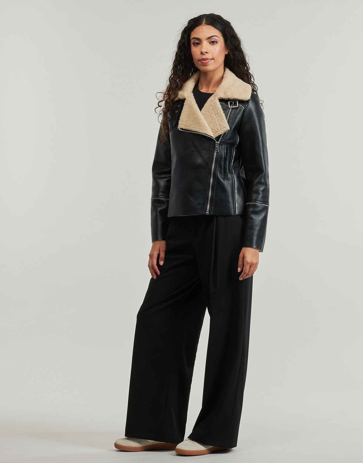 Giacca in pelle Donna Only  ONLDORA BONDED  Nero