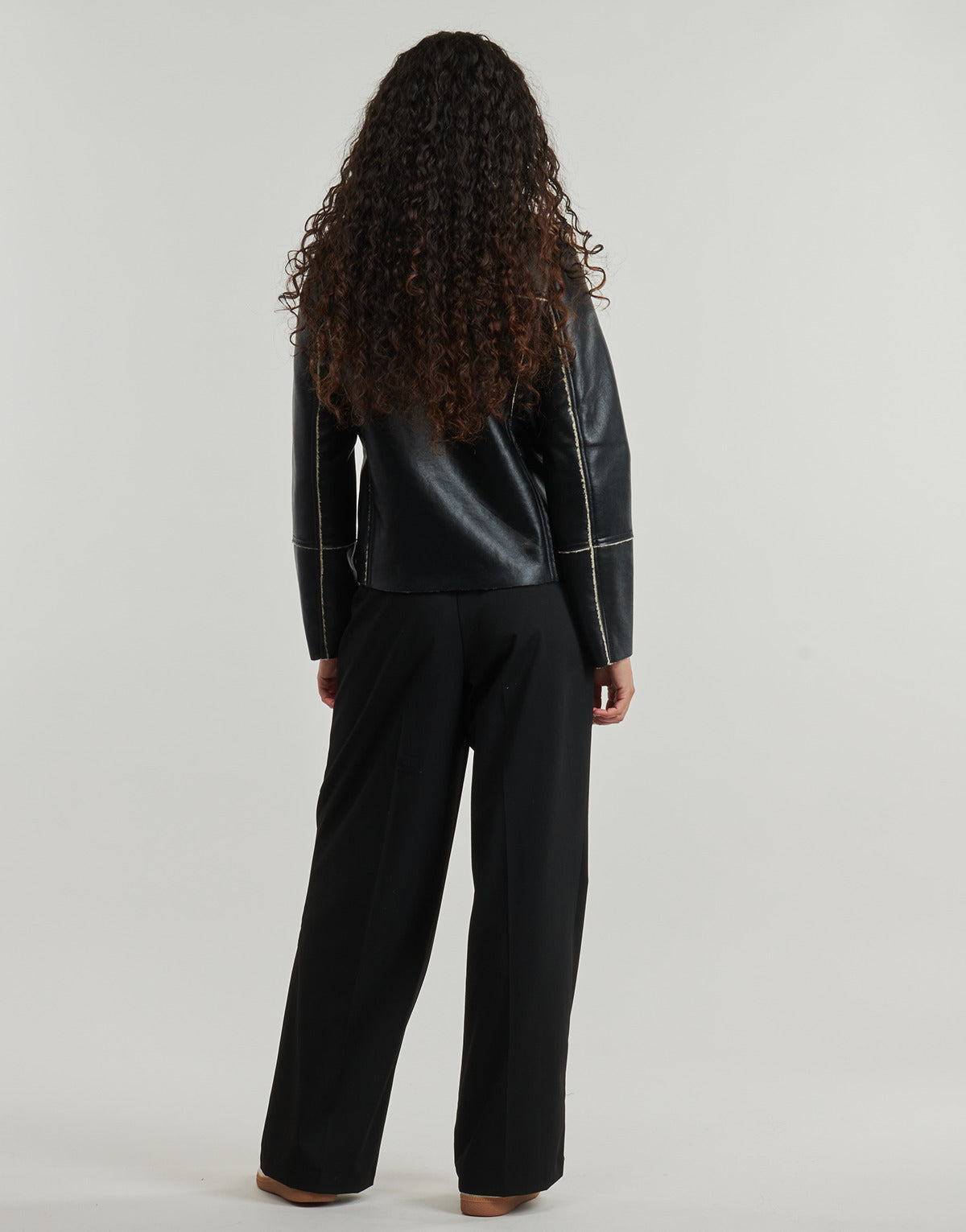 Giacca in pelle Donna Only  ONLDORA BONDED  Nero