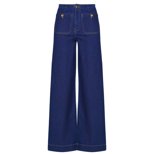 Jeans Flare Donna Only ONLMADELINE HW WIDE Blu