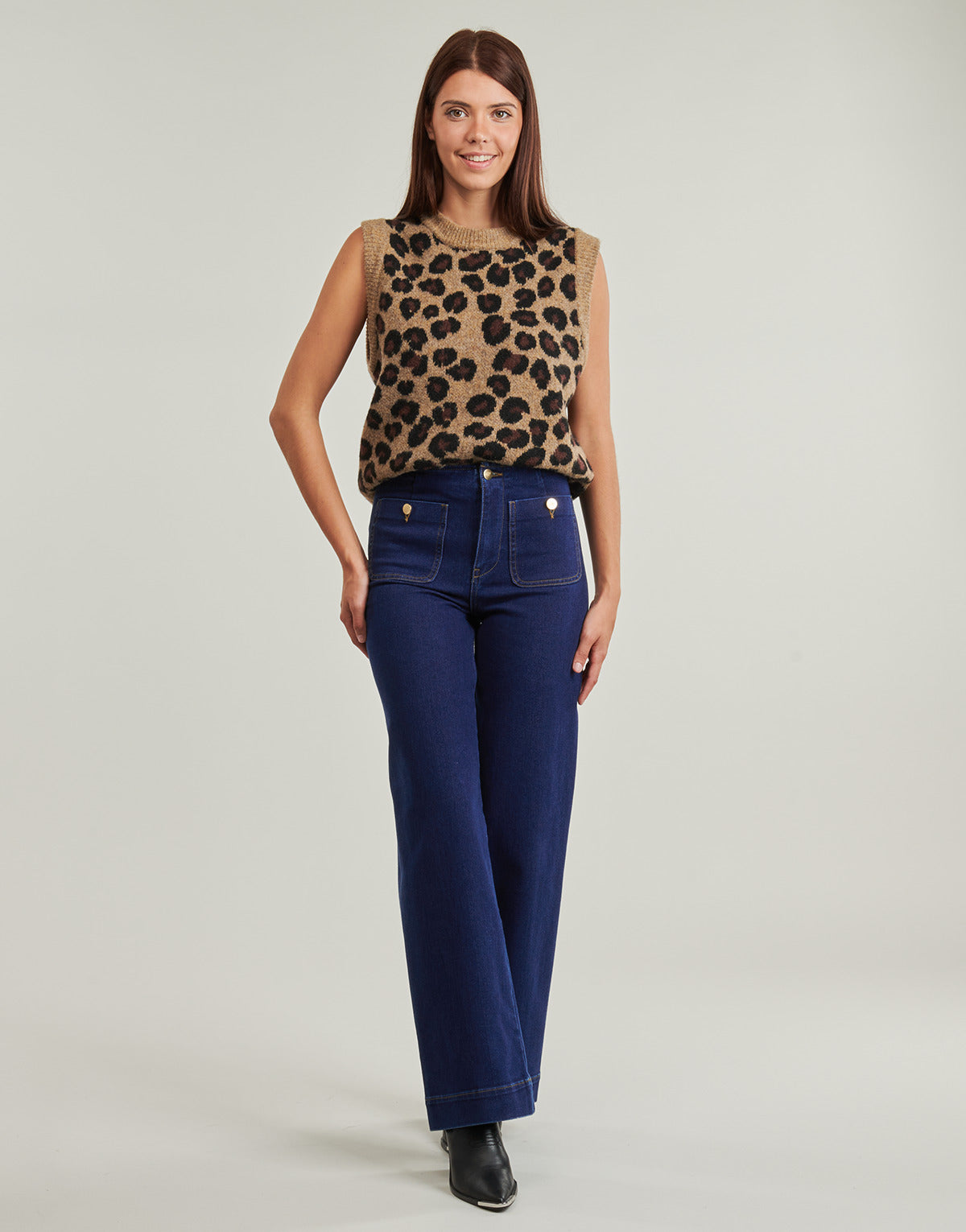 Jeans Flare Donna Only  ONLMADELINE HW WIDE  Blu